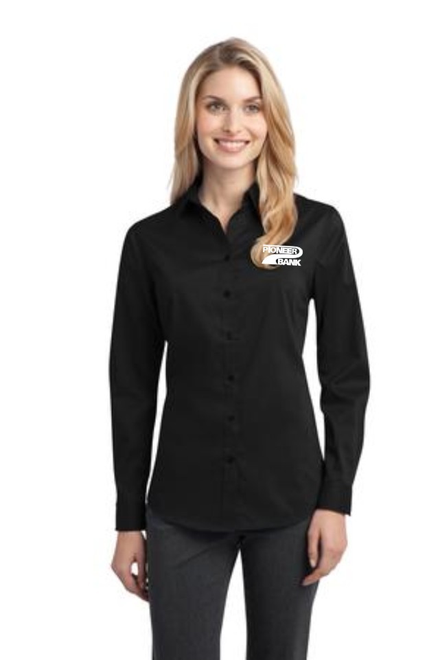 Pioneer Bank 03 Port Authority Ladies Poplin Shirt- $27.00