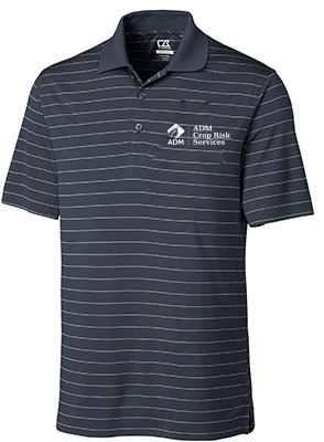 ADM 26 Mens Cutter and Buck Drytec Stripe Polo