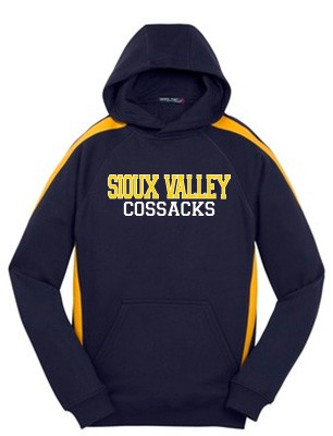 Sioux Valley PTO 15 Youth Sport Tek Sleeve Stripe Hooded Sweatshirt