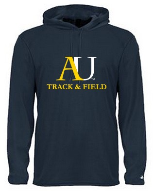 Augustana Track & Field 04 Badger Poly LS Shirt with Hood