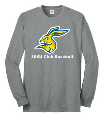 SDSU Club Baseball 02 50/50 Cotton Poly Blend Long Sleeve