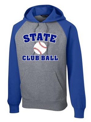 SDSU CLub Baseball 12 Sport Tek Raglan Hooded Sweatshirt