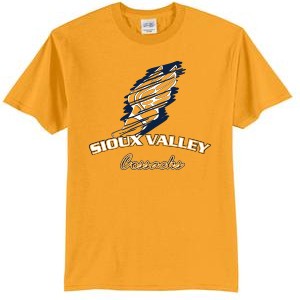 Sioux Valley Track and Field 01 Port and Co 50/50 Cotton Poly Blend Short Sleeve T Shirt 