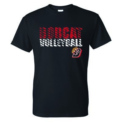 Bobcat Volleyball 2016 01 Adult and Youth 50/50 Cotton Poly Blend Short Sleeve T Shirt 