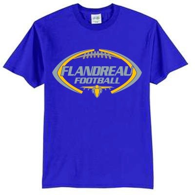 Flandreau Football 2016 01 50/50 Cotton Poly Short Sleeve T Shirt 