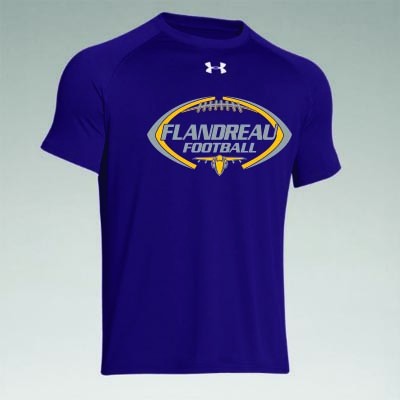 Flandreau Football 2016 03 Mens, Ladies, and Youth Under Armour Short Sleeve T Shirt 