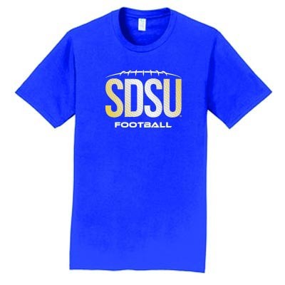 SDSU Football 2016 04 Adult and Youth Port and Co 100% Ringspun Combed Cotton T Shirt 