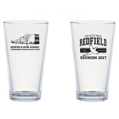 Redfield All School Reunion 10 Classic Ale Pint Glass- LOCAL PICK UP ONLY 
