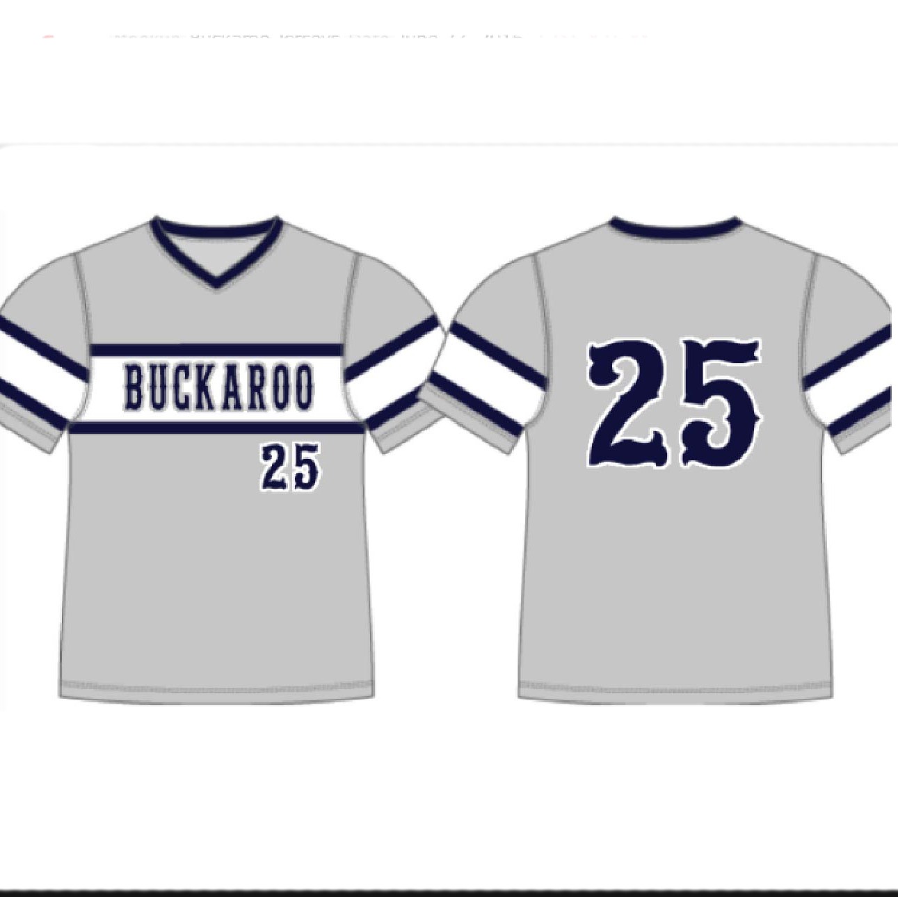 Buckaroo Softball Apparel 01 Alleson Sublimated Baseball V-Neck Jersey