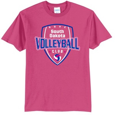 South Dakota Club Volleyball 2017 01 Youth and Adult 50/50 Cotton Poly Blend Short Sleeve T Shirt 