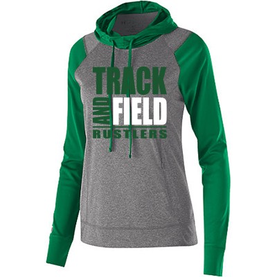 Miller Track and Field  2017 02 Mens and Ladies Holloway Echo Hoody. Poly performance material. Ladies style has thumbholes.