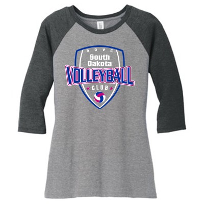 South Dakota Club Volleyball 2017 03 Ladies District Triblend ¾ Sleeve T Shirt 