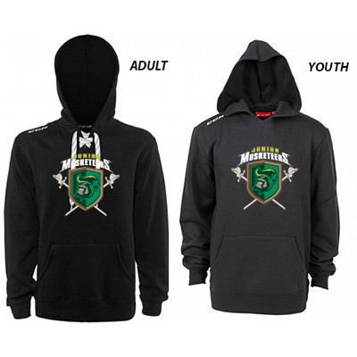 Junior Musketeers 2017 CCM Store 03 Youth and Adult CCM Team Fleece Hockey Lace-Up Hoodie