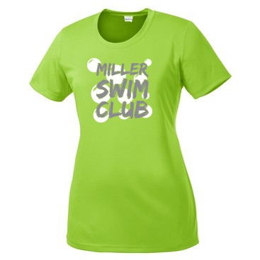 Miller Swim Club 04 Mens, Ladies, OR Youth 100% Moisture Wicking Poly Short Sleeve T Shirt