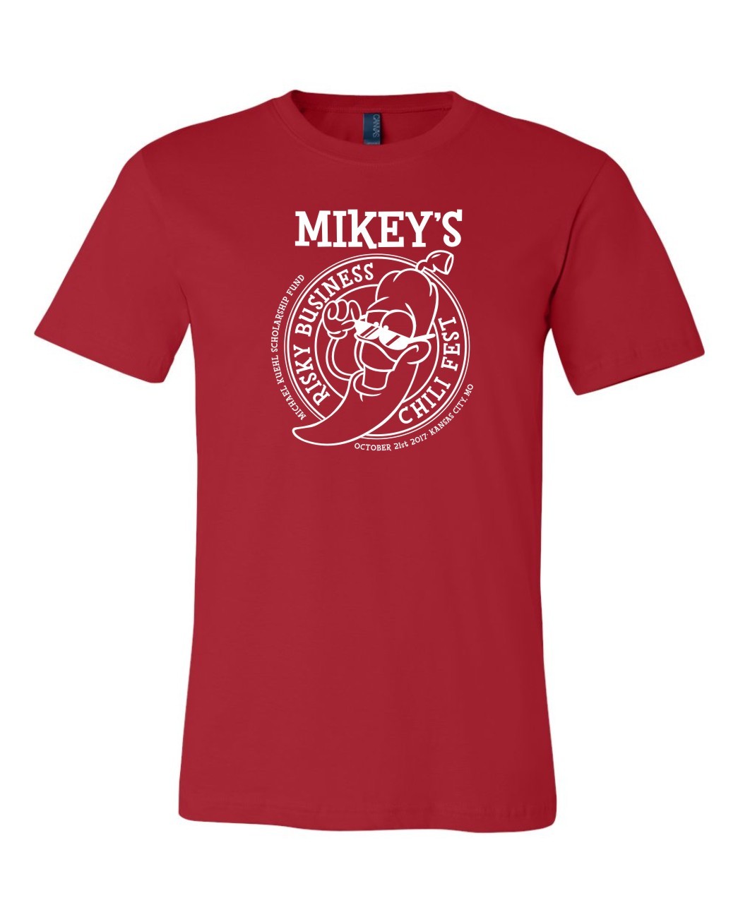 Mikey's Chili Fest 2017 01 Bella Canvas Short Sleeve t-shirt- ADULT & YOUTH 