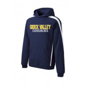 Sioux Valley PTO 16 Adult Sport Tek Sleeve Stripe Hooded Sweatshirt 