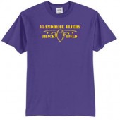 Flandreau Fliers T&F 03 Port and Co 50/50 Cotton Poly Blend Short Sleeve T Shirt